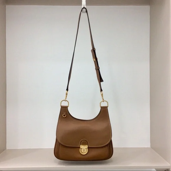 Authentic Tory Burch James Saddle Bag Handbag Crossbody Leather Flap Messenger - Picture 13 of 17